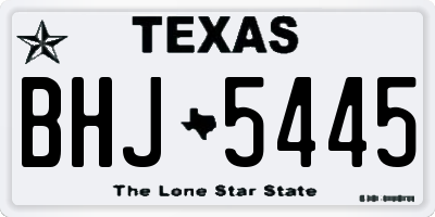 TX license plate BHJ5445