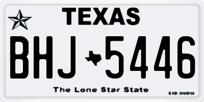 TX license plate BHJ5446
