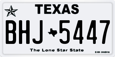 TX license plate BHJ5447