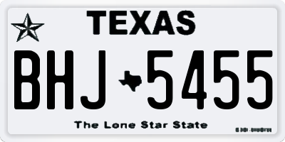 TX license plate BHJ5455