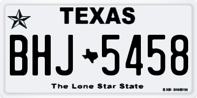 TX license plate BHJ5458