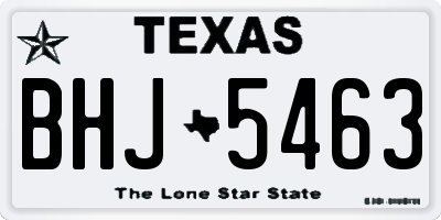 TX license plate BHJ5463