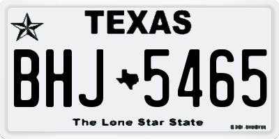 TX license plate BHJ5465