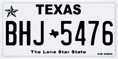 TX license plate BHJ5476