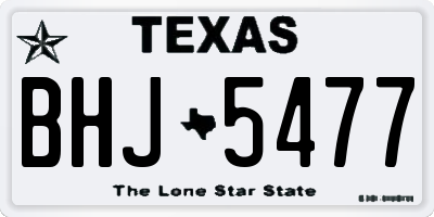TX license plate BHJ5477