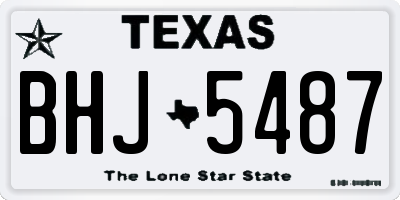 TX license plate BHJ5487