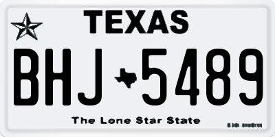 TX license plate BHJ5489