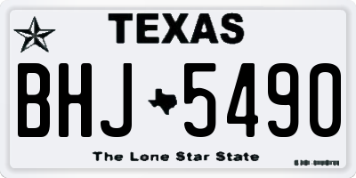 TX license plate BHJ5490
