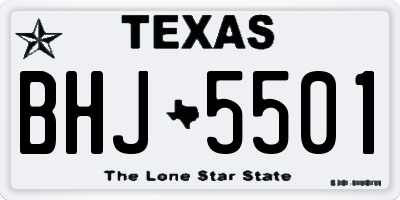 TX license plate BHJ5501