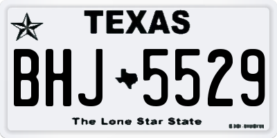 TX license plate BHJ5529