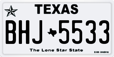 TX license plate BHJ5533
