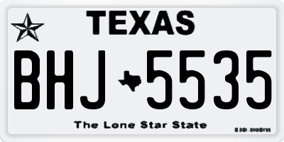 TX license plate BHJ5535