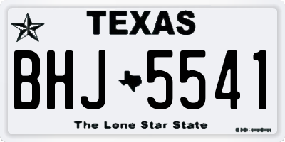 TX license plate BHJ5541