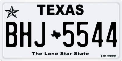 TX license plate BHJ5544