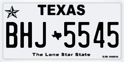 TX license plate BHJ5545