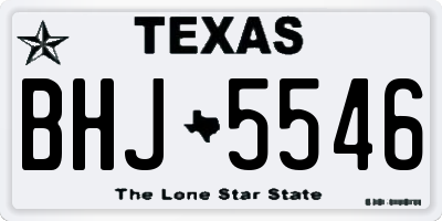 TX license plate BHJ5546