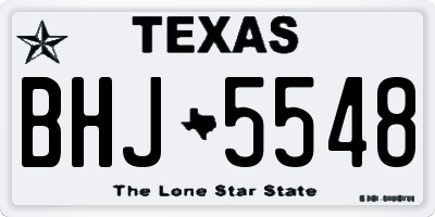 TX license plate BHJ5548