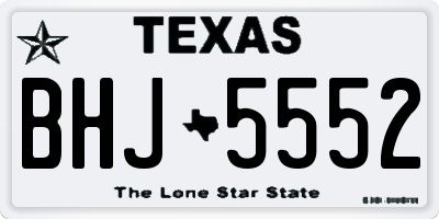 TX license plate BHJ5552
