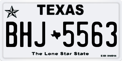 TX license plate BHJ5563