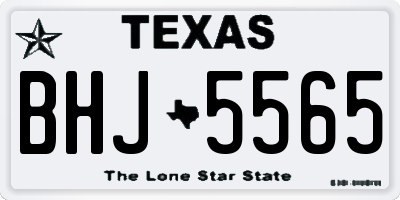 TX license plate BHJ5565