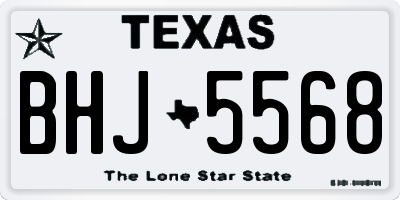 TX license plate BHJ5568