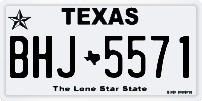 TX license plate BHJ5571