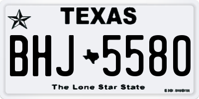 TX license plate BHJ5580