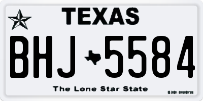 TX license plate BHJ5584