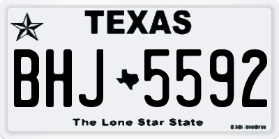 TX license plate BHJ5592