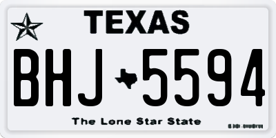 TX license plate BHJ5594
