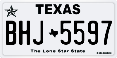 TX license plate BHJ5597