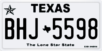 TX license plate BHJ5598
