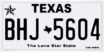 TX license plate BHJ5604