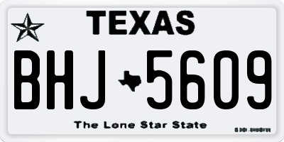 TX license plate BHJ5609