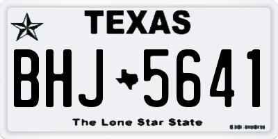 TX license plate BHJ5641