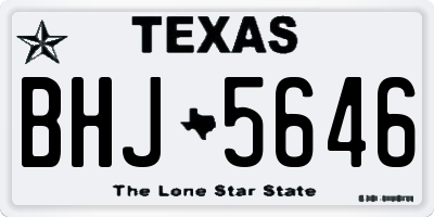 TX license plate BHJ5646