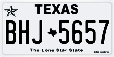 TX license plate BHJ5657