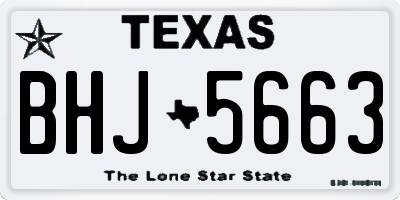 TX license plate BHJ5663