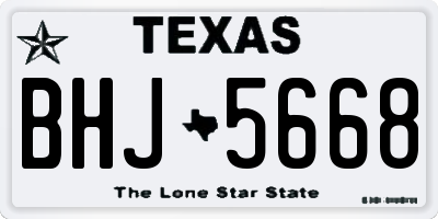 TX license plate BHJ5668