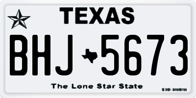 TX license plate BHJ5673