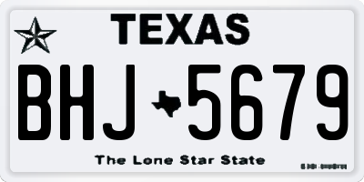 TX license plate BHJ5679