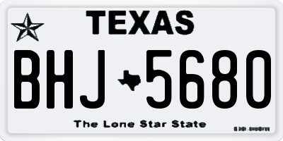 TX license plate BHJ5680