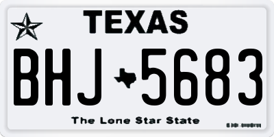 TX license plate BHJ5683