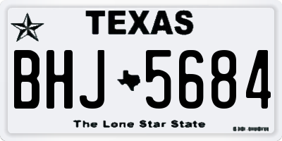 TX license plate BHJ5684