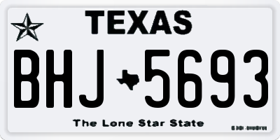 TX license plate BHJ5693