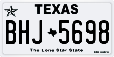 TX license plate BHJ5698