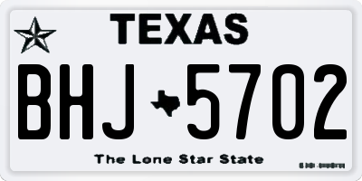 TX license plate BHJ5702