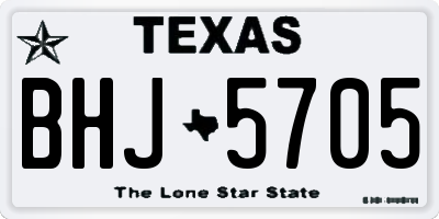 TX license plate BHJ5705