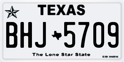 TX license plate BHJ5709