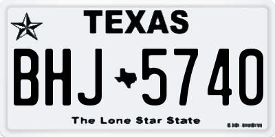 TX license plate BHJ5740